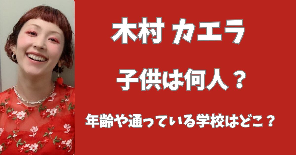 木村カエラに子供は何人いる？